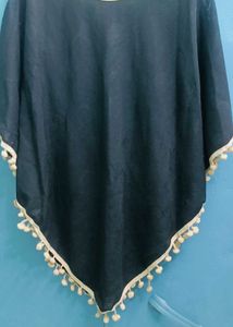 Stylish Black Poncho