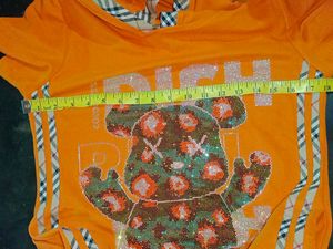 Orange Bear Print Dress