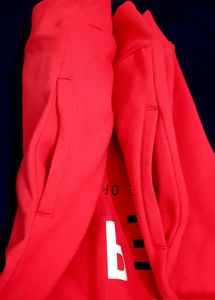 Red Graphic Print Hoodie