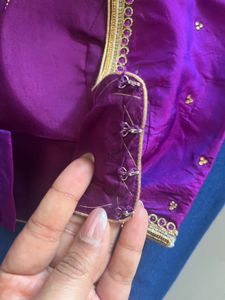 Elegant Purple Saree Blouse