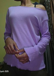 Purple Off-Shoulder Top
