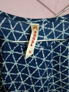 Blue Geometric Print Dress