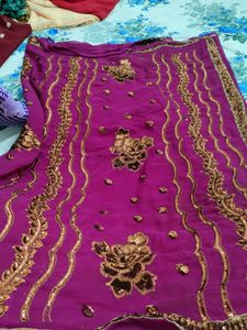 Maroon Indian Top w/ Gold Detail