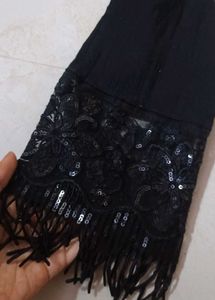 Embroidered Black Leggings