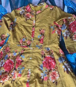 Floral Mustard Dress