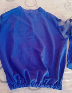 Beautiful Blue Colour 2 In 1 Top