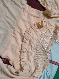 Peach Ruffled Dress