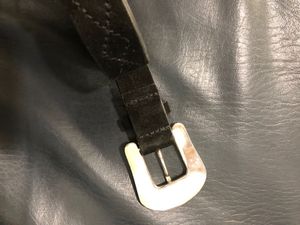 Genuine Leather Oxidized Metallic Buckle Belt