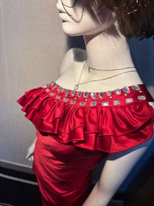 Red One-Shoulder Dress