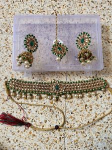Jewellery Set Kundan Pearls