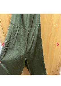 Olive Green Backless Jumpsuit