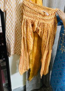 Mustard Printed Salwar Kameez