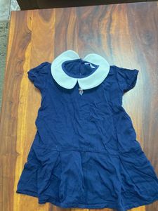 Navy Dress w/ White Collar