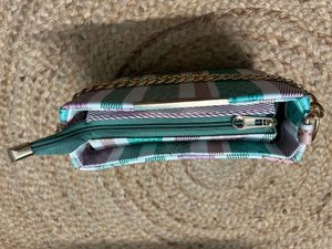 Striped Pouch with Chain