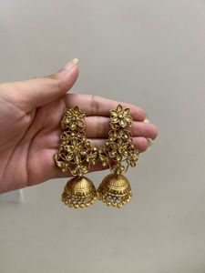 Golden Ethnic Jhumkas