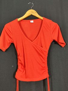 Orange Cropped Top ( Women)