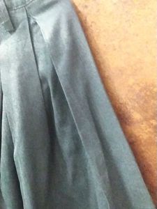Gray Pleated Skirt