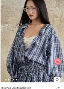 Blue Plaid Mini Skirt