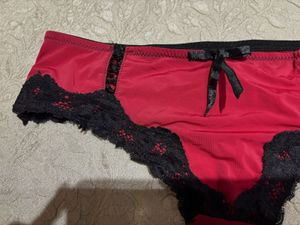 Red &amp; Black Lace Panty