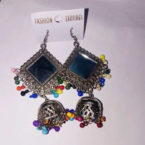 Boho Jhumka Earrings