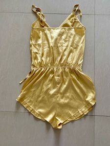 Gold Satin Romper