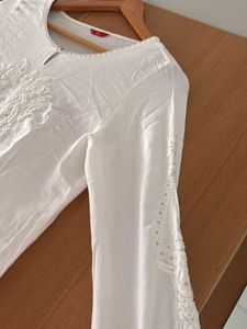W Women chikankari embroidered Kurta