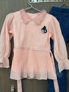 new Cute Girls&#39; Top &amp; Jeans Set 5-7 yr o