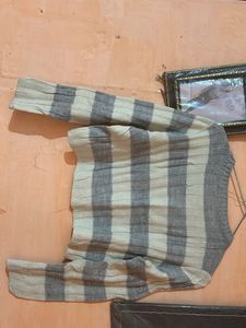 woollen Striped Knit Sweater