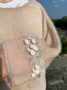 Baby pink furry sweater