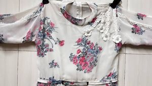 Modest Long Sleeved Floral Dress