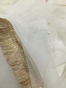 Net Pearl White Duptta