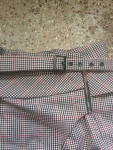 Checkered Skirt With Belt