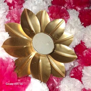 Golden Flower Candle Holder