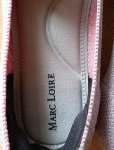 Grey And Pink Flat Shoes