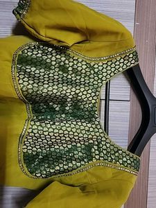 Olive Green Anarkali Kurta