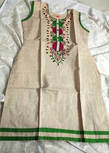 Off White Khadi Cotton Kurtii