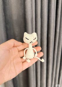 Crochet Cat Figurine Keychain