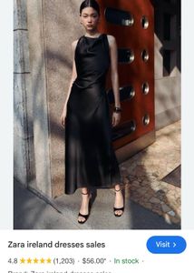 Zara Satin Black Dress