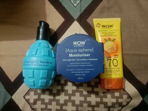 Pack Of 4, Face Wash, Serum, Moisturizer, Sunscree