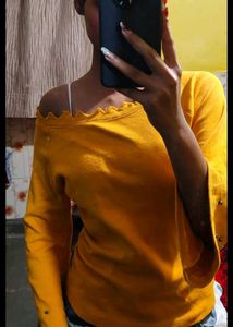 Yellow Off-Shoulder Top