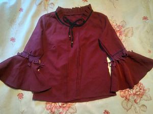 Maroon Bell Sleeve Top