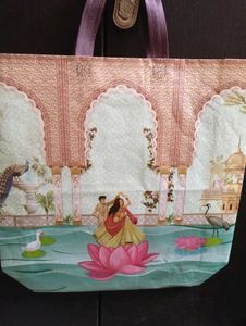 Tote Bag With Indian Art