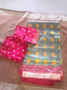 Bandhani Saree with Blouse