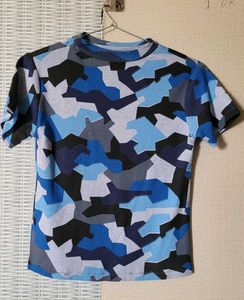 Blue Camo Print Tee