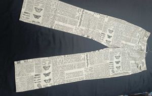 jeans Zara Newspaper Print