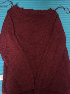 Burgundy Knit Sweater