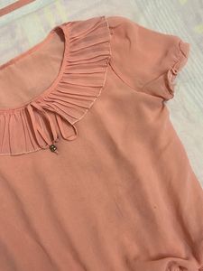 Peach Ruffle Dress