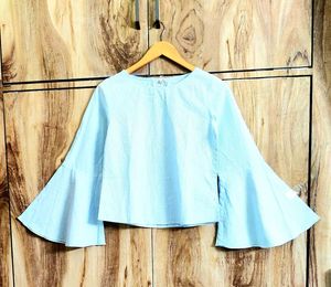 Sky Blue Cotton Top Size-34