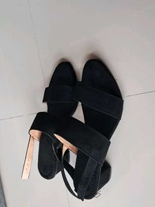 Black Block Heel Sandal ( NO BOX )