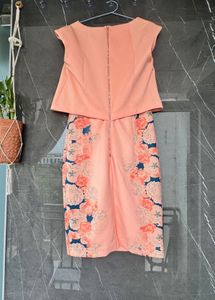 Peach Floral Dress